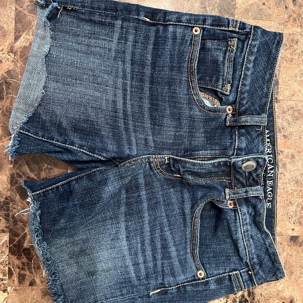 American Eagle Dark Blue Denim Shorts
